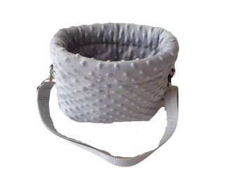 Grauer Fleece-Minky-Bindesack